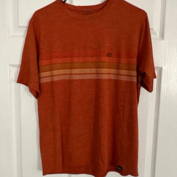 Patagonia Orange Capilene short sleeve t shirt mens medium - Picture 1 of 5